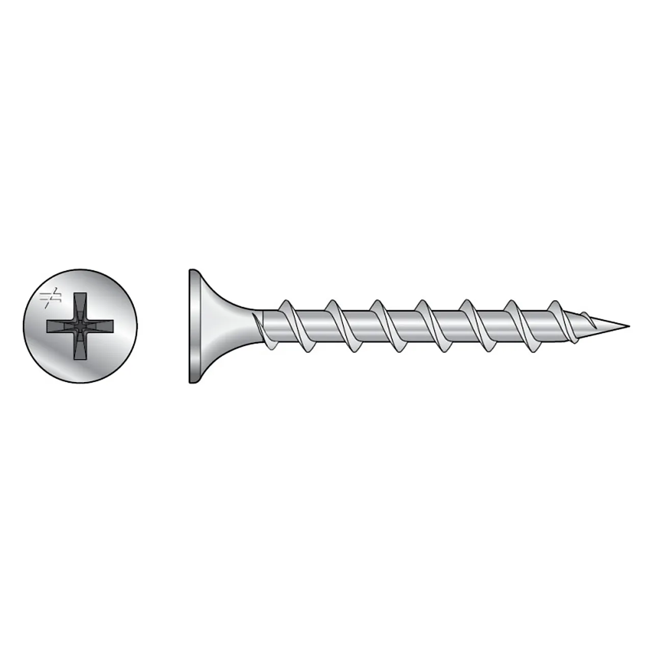 Gipsskrue QD bånd 3,9x30 mm tre grovgjenget zink 2500 stk Gipsskrue QD bånd 3,9x30 mm tre grovgjenget zink 2500 stk