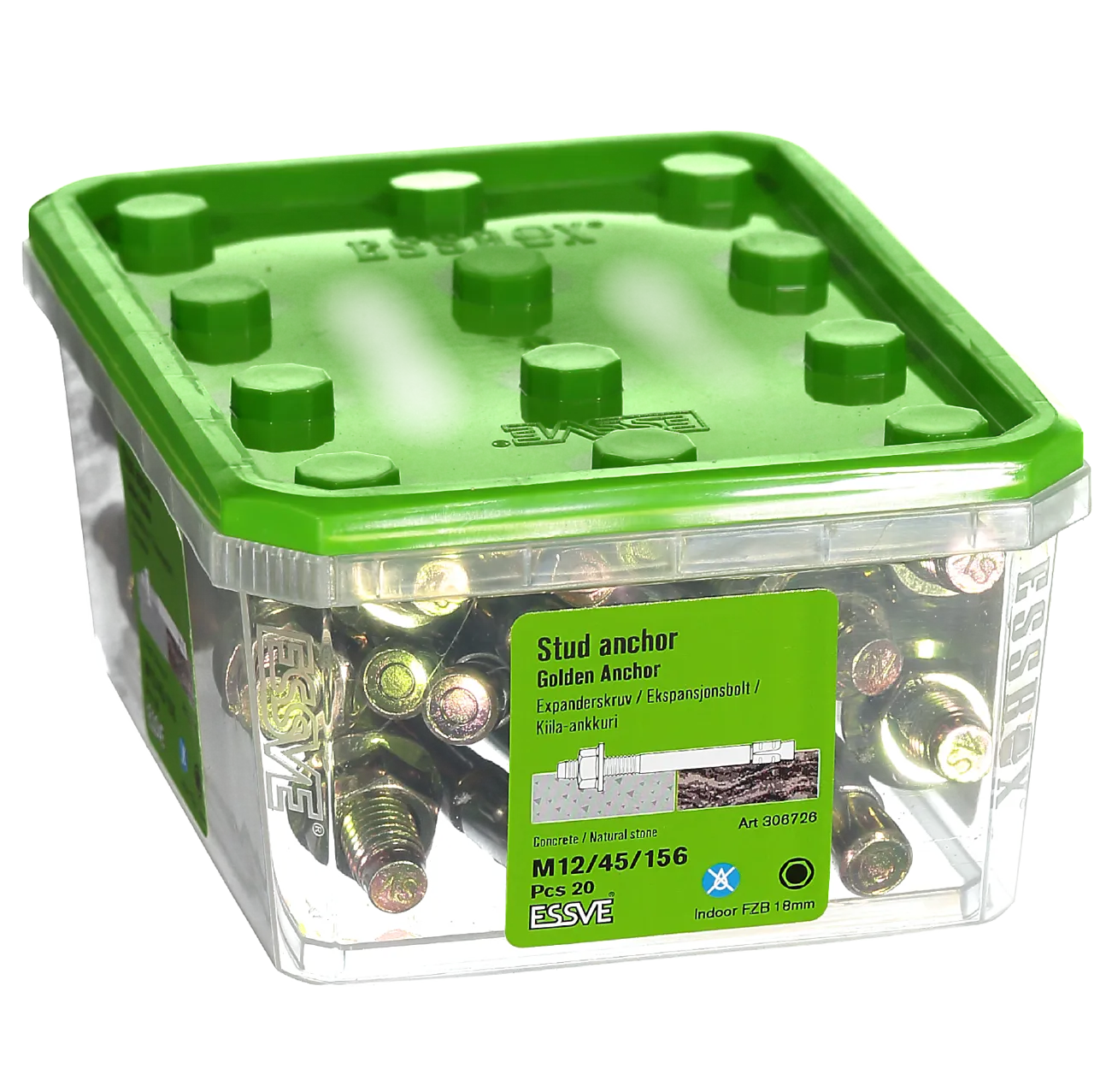 Eksp.bolt ga m12/45/156 fzb fb-20 golden anchor blankforsinket stål null - null - 2 - Miniatyr