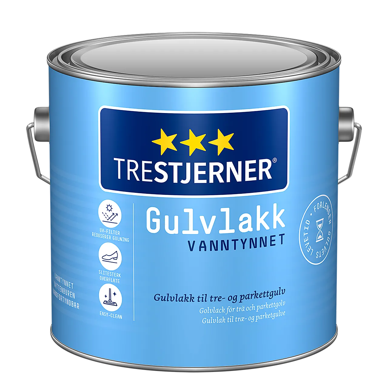 Trestjerner gulvlakk silkematt 3l Trestjerner gulvlakk silkematt 3l