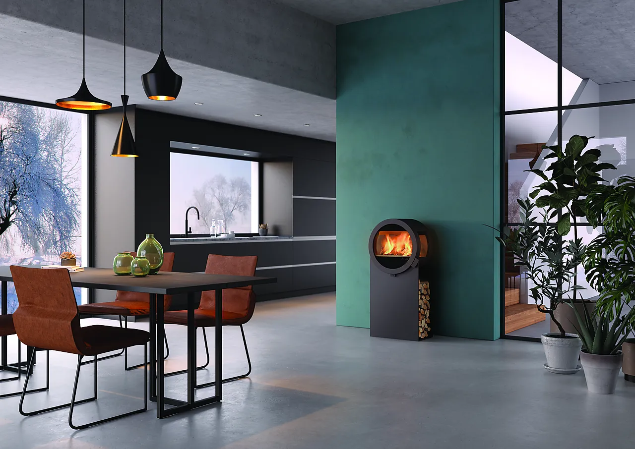 Nordpeis vedovn Me steel med sideglass Nordpeis vedovn Me steel med sideglass