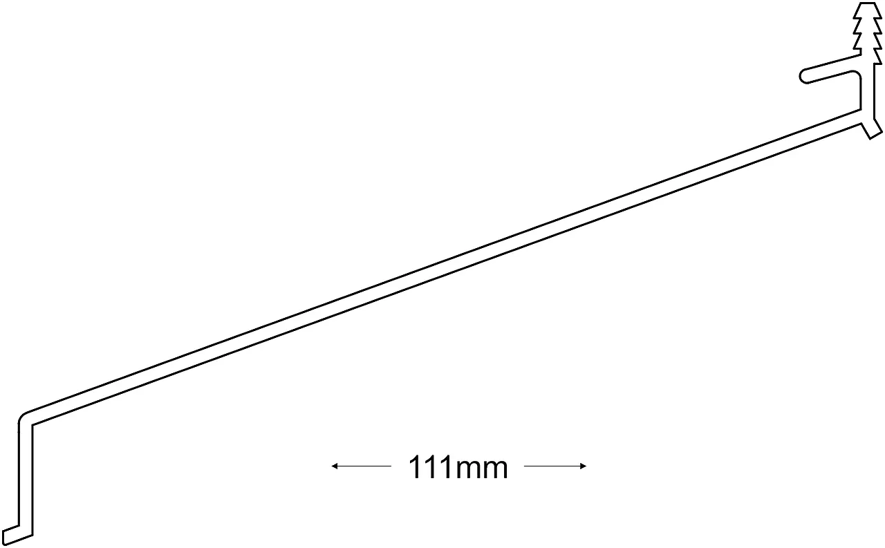 Vannbordbeslag alu 5169 2,50 sort d-mål:111mm. 10 stk/pk