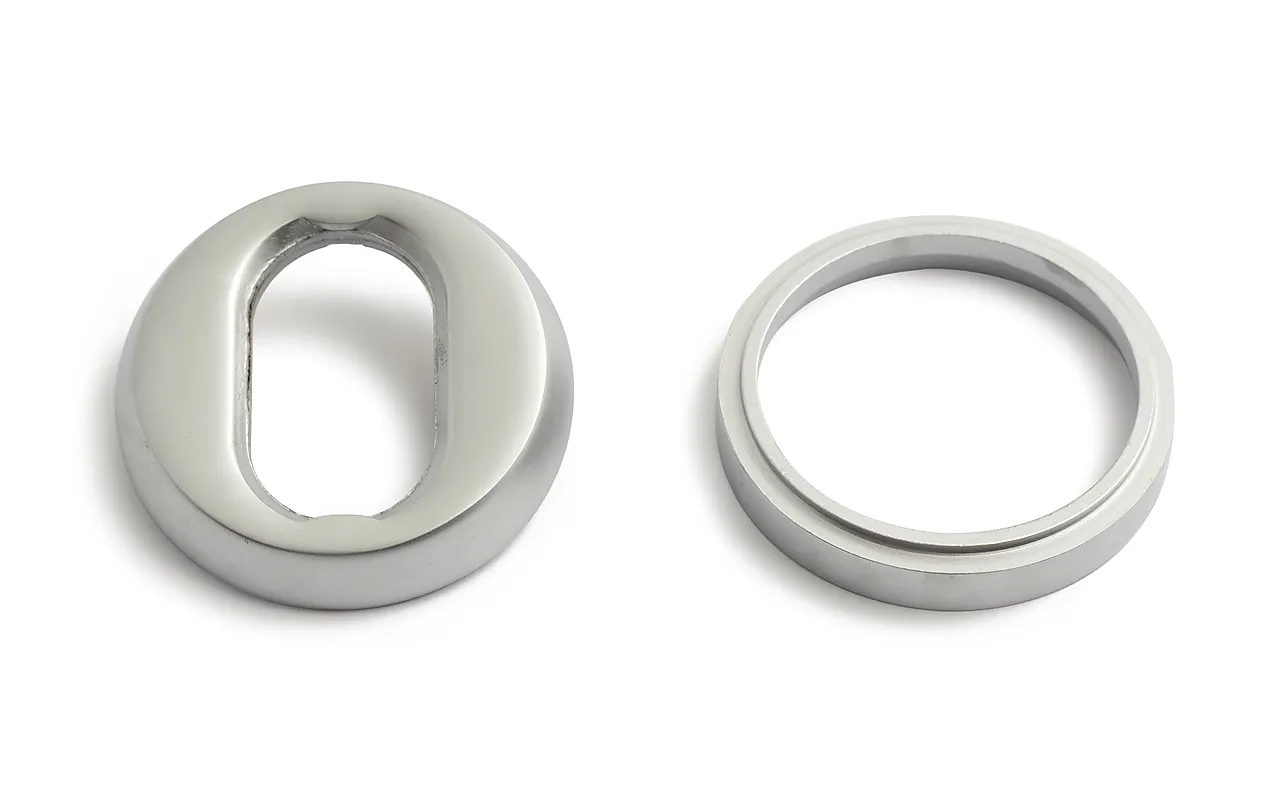 Sylinderskilt universal utvendig matt krom