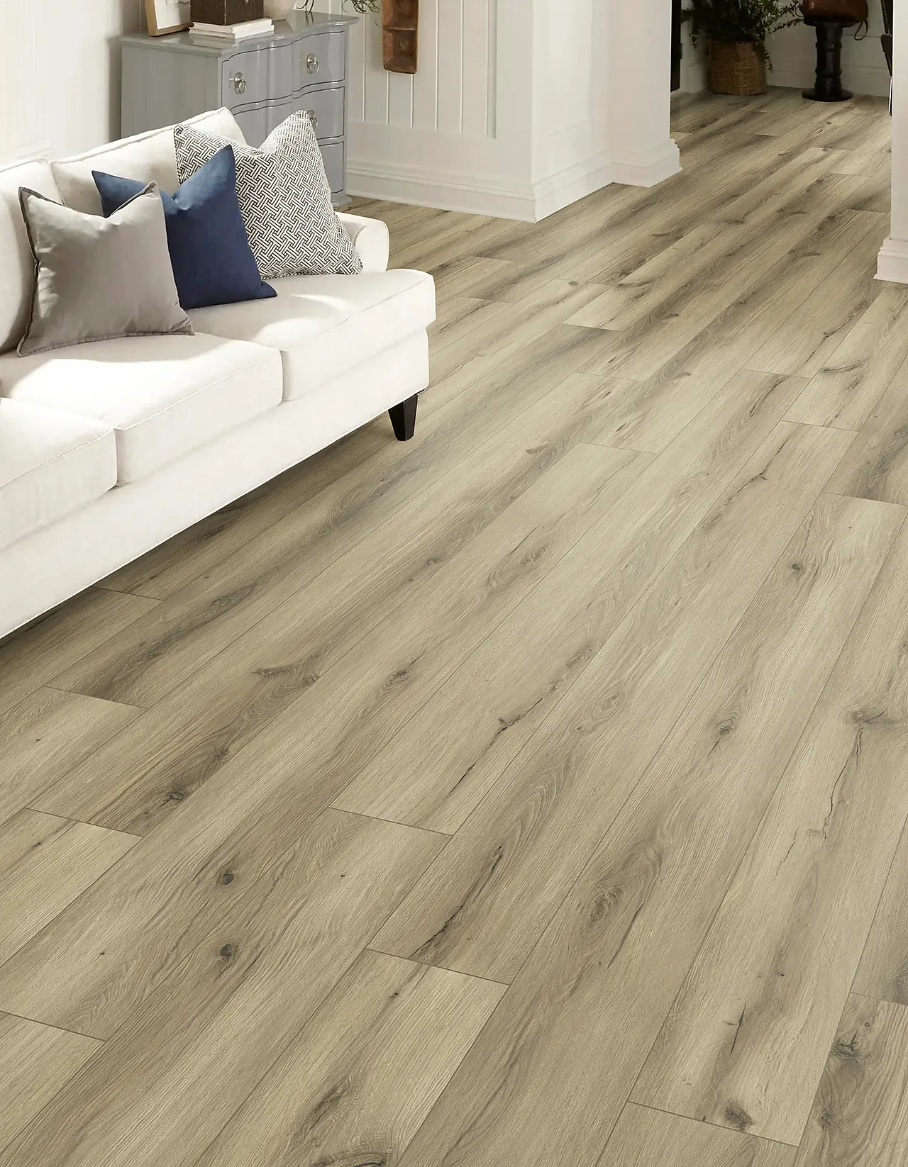 Vinylgulv eik XL hvit Vinylgulv eik XL hvit