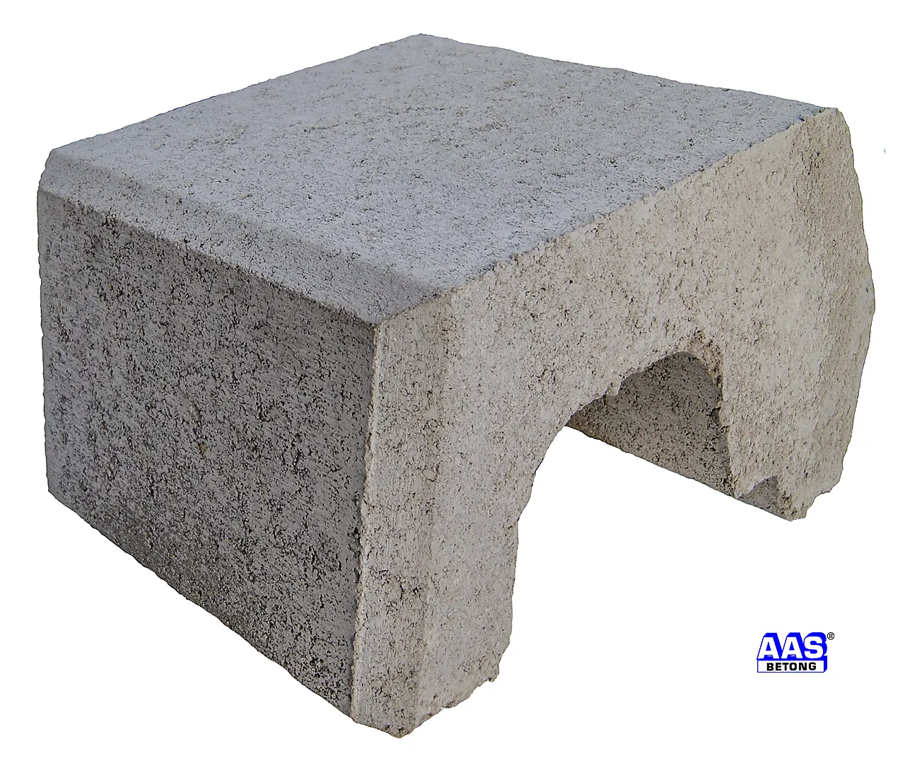 Aas mini støttemur normal glatt grå 25x33,7x17