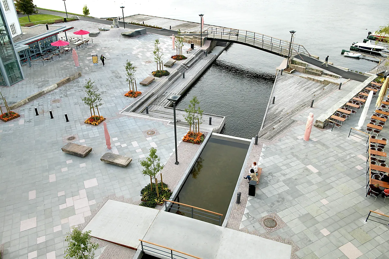 Stein helle grå 30x30x5 cm null - null - 2 - Miniatyr