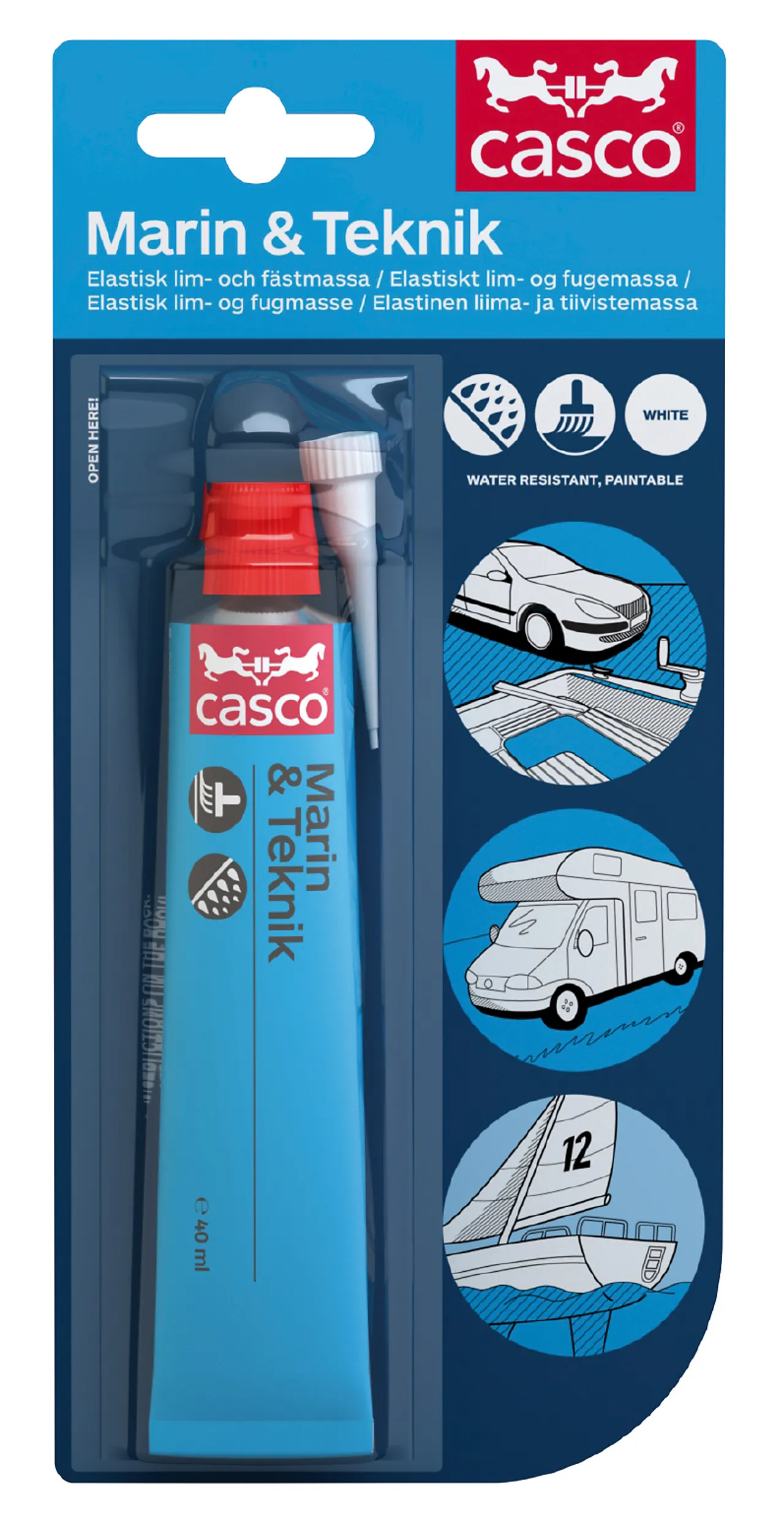 Lim- og fugemasse Marin & Teknikk svart 40 ml