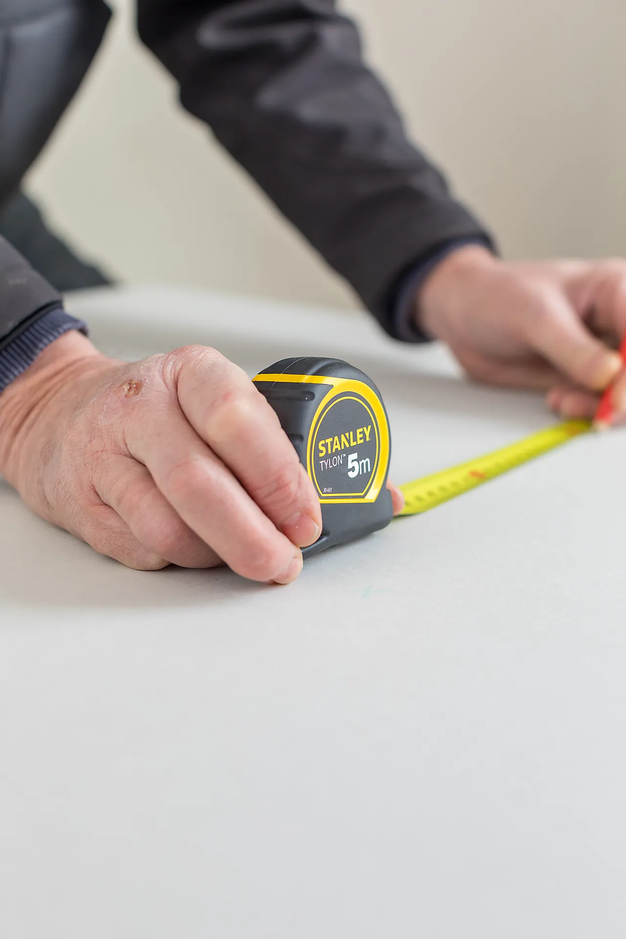 Målebånd med tylon bladbelegg 5 meter