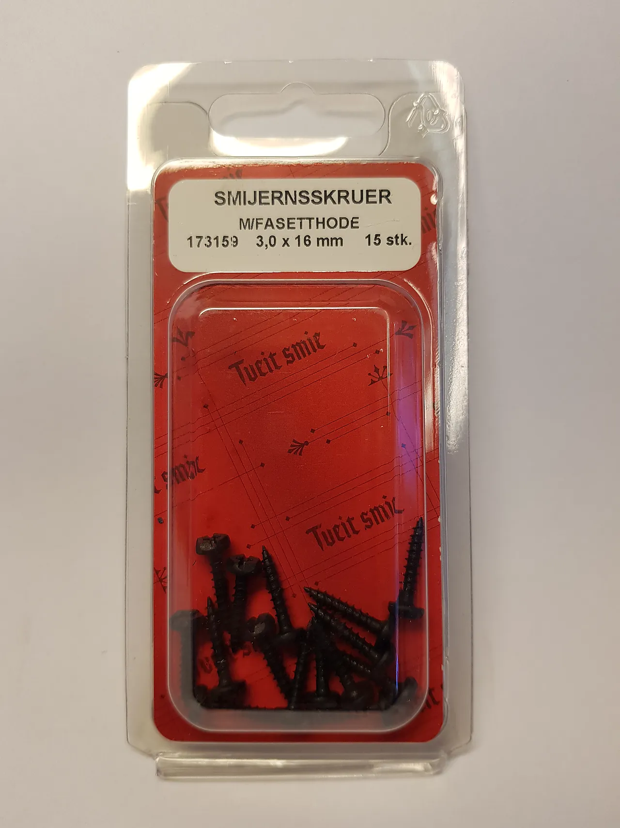 Treskrue smij 3x16 15-pk jts fasett hode
