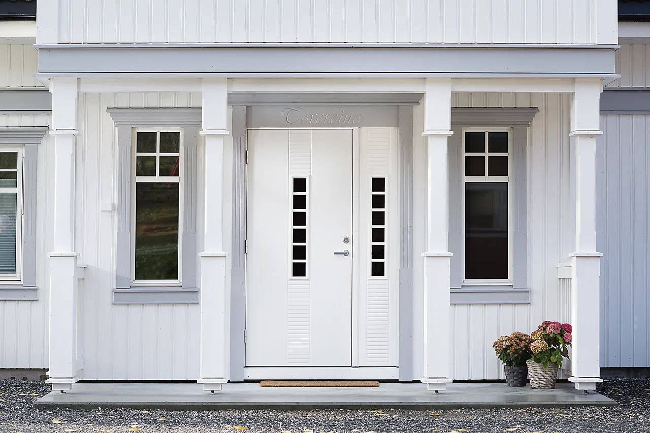 Ytterdør Lillehammer med glass svart høyre 100x210 cm null - 100x210 cm - 3 - Miniatyr