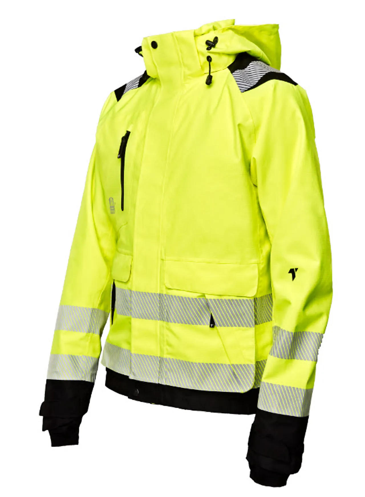 Skalljakke foret Hi-Viz KL.3 gul/sort XS Skalljakke foret Hi-Viz KL.3 gul/sort XS