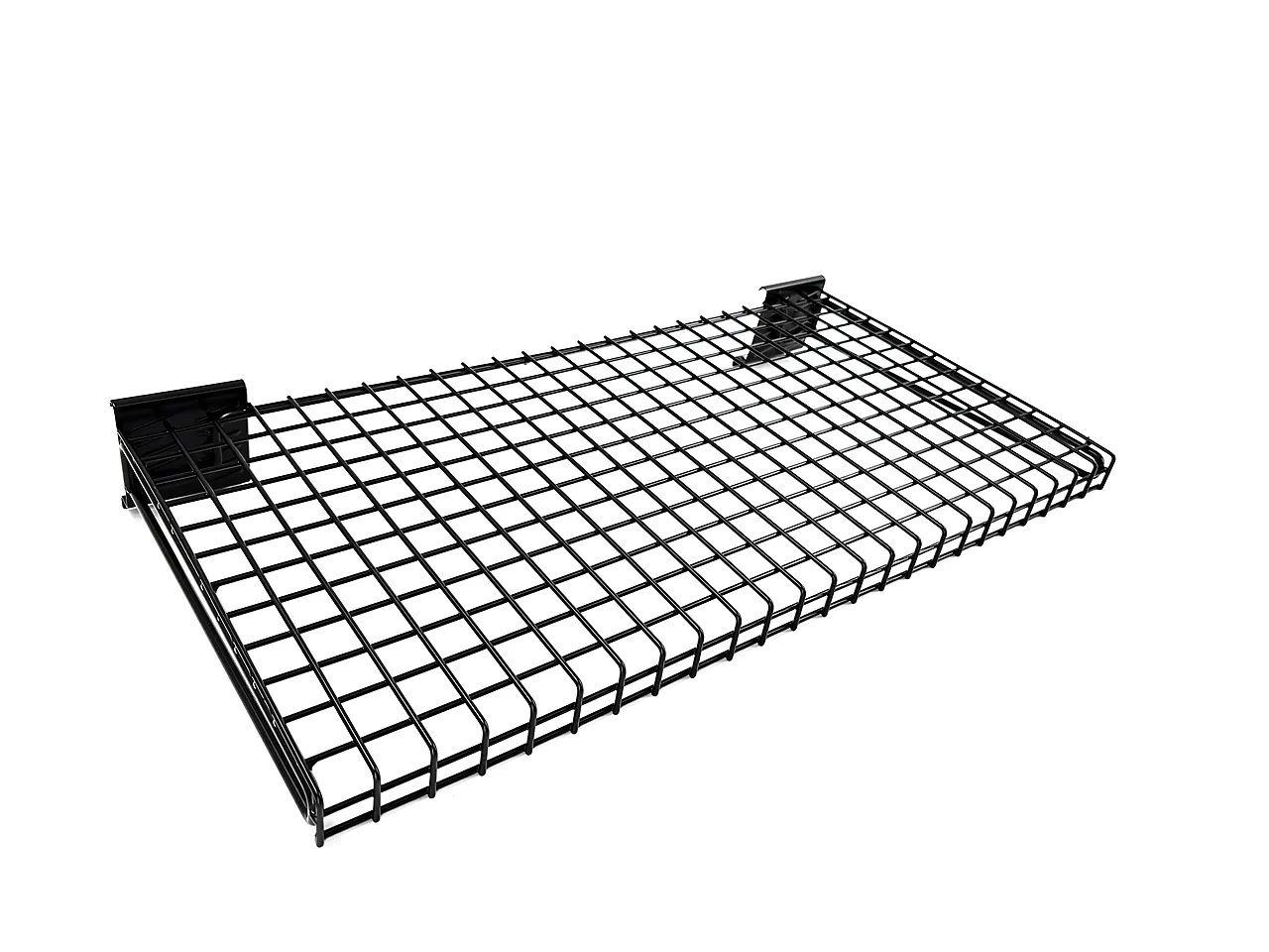 Hylle i stål til veggskinne 60x30 cm