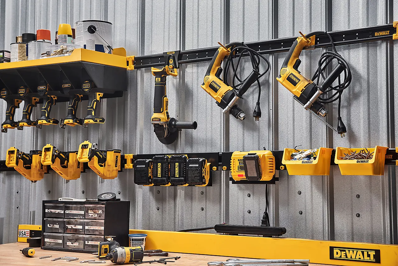 DEWALT DXL oppbevaring - veggskinne for vegg og  varebil null - null - 2 - Miniatyr