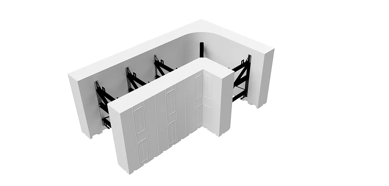 Thermomur 350hd toppblokk hj høyre utv mål pr stk 750x450x300