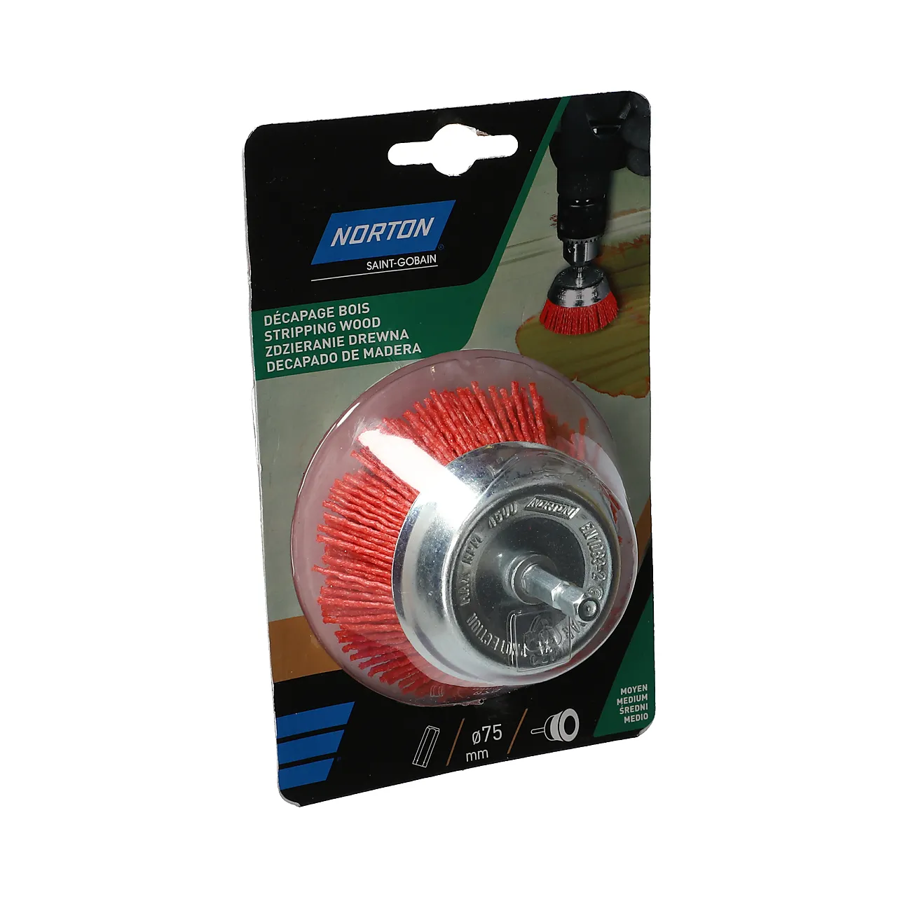 Nylonbørste rød 75x40x6 mm null - null - 2 - Miniatyr