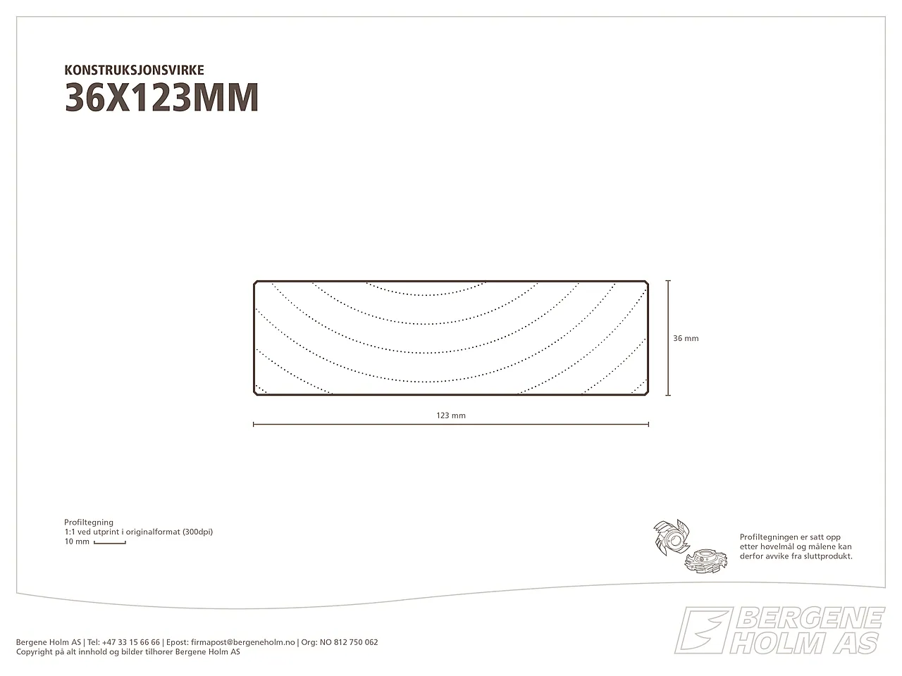 Konstruksjonsvirke C24 ubehandlet gran 36x123 mm null - null - 2 - Miniatyr