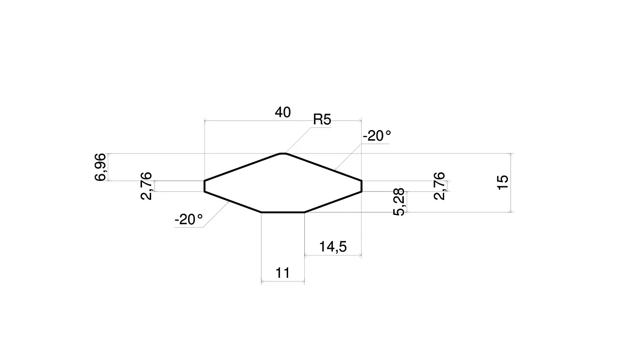 Taklist furu skrå hvit bomull S0502-Y 15x40x4400 mm null - null - 2 - Miniatyr
