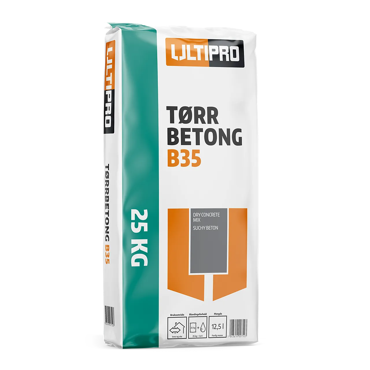 Tørrbetong B35 25 kg null - 10 L - 2 - Miniatyr
