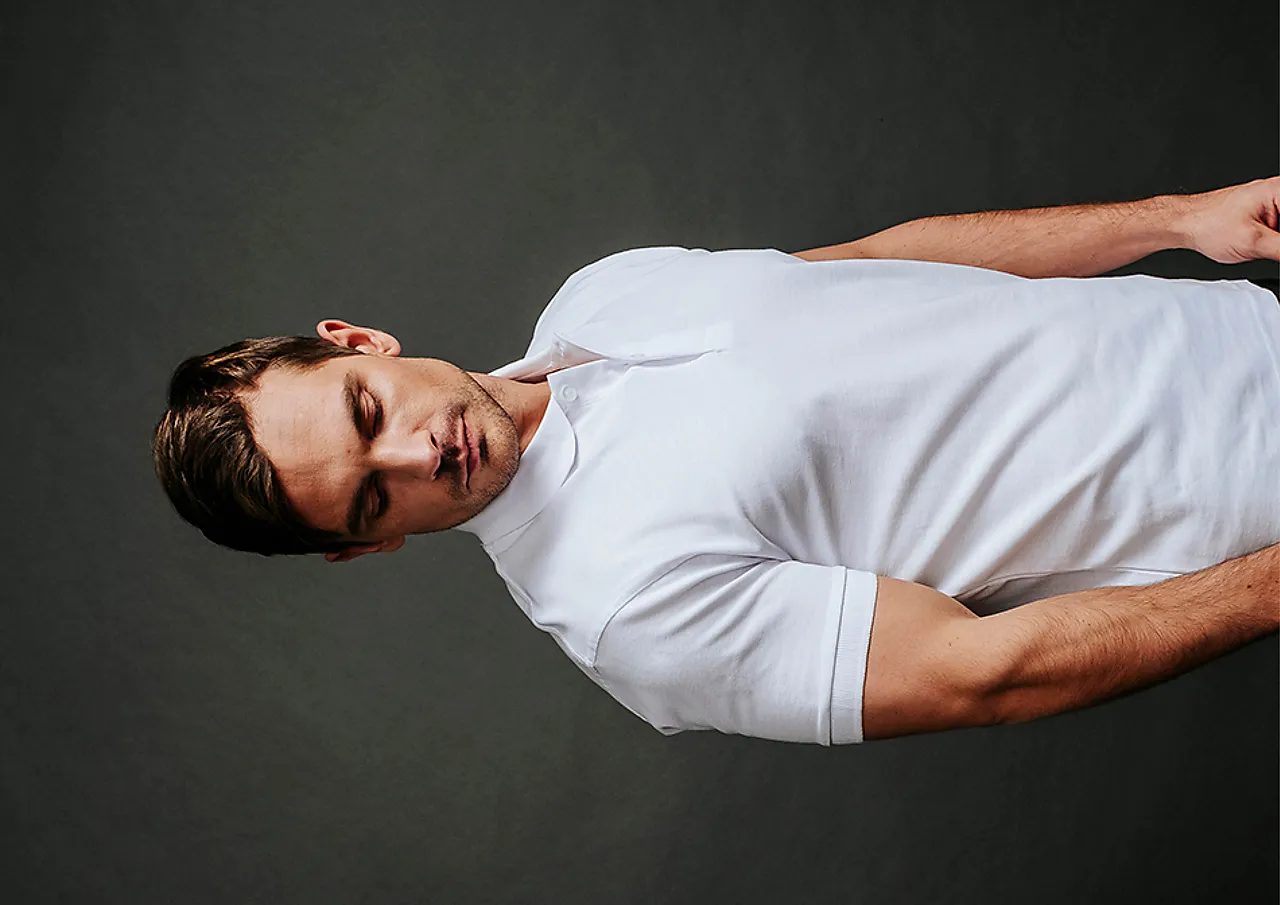 Pique 3250 gråmelert l milano, m.sidesplitt gråmelert