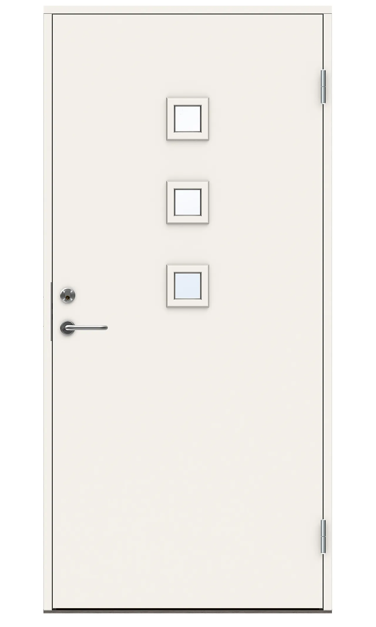 Ytterdørsett med glass 100x210 cm venstrehengslet hvit Ytterdørsett med glass 100x210 cm venstrehengslet hvit