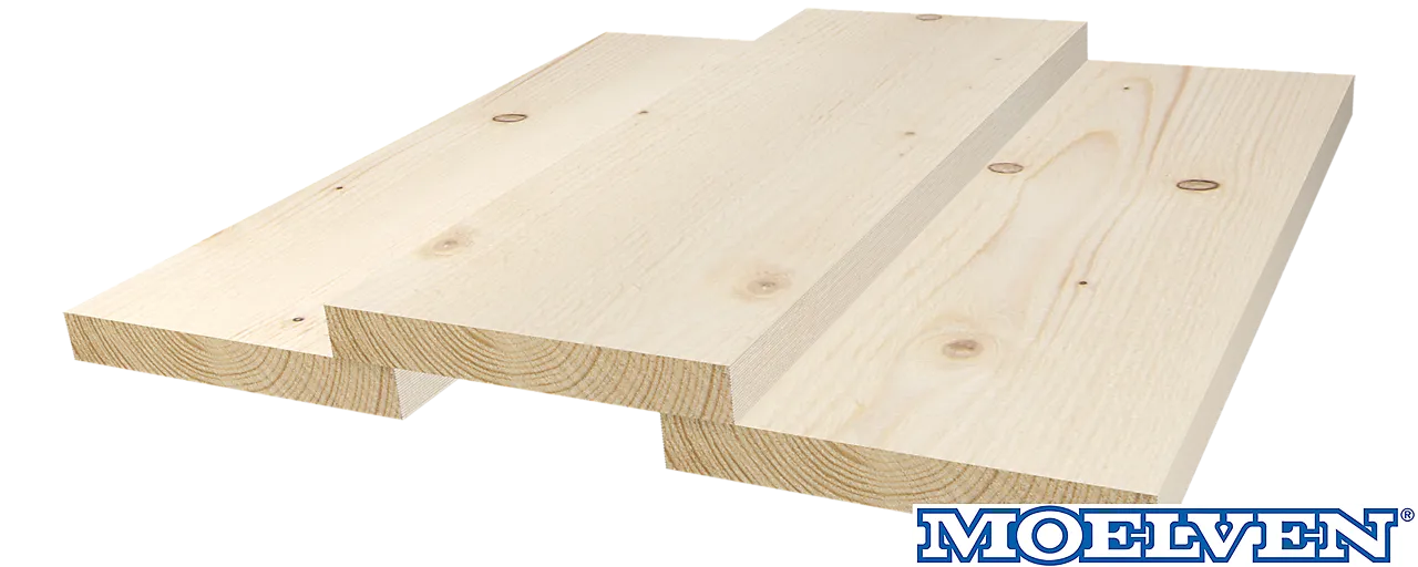 Kledning rektangulær ubehandlet 19x123 mm gran klasse 1 Kledning rektangulær ubehandlet 19x123 mm gran klasse 1