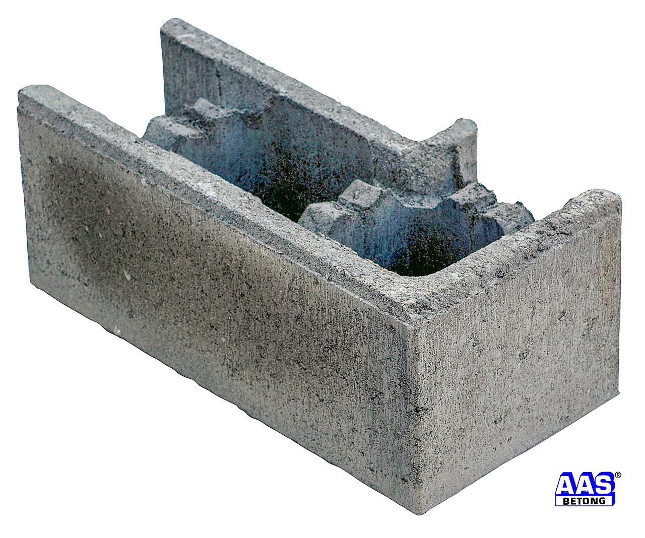 Forskalingblokk høyre hjørne grå 50x25x20 cm kombinert pall null - null - 2 - Miniatyr