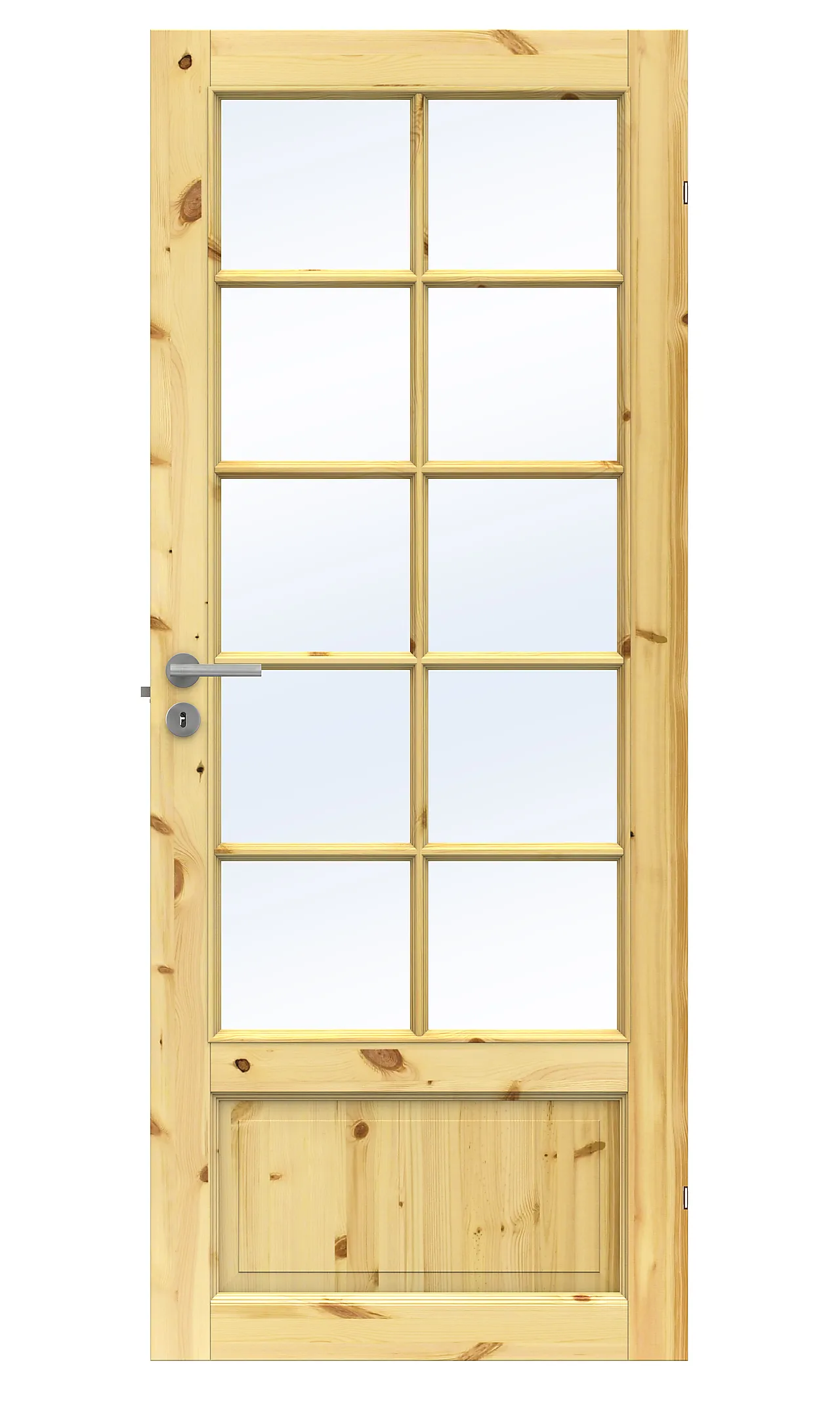 Dørbl tradition sp10 8x21 lakk furu glassdør 4mm herdet glass null - null - 2 - Miniatyr