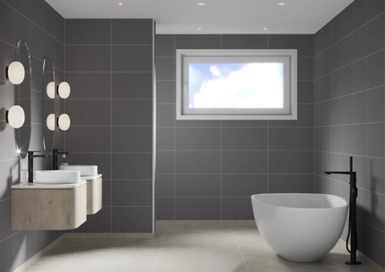 Fibo baderomsplate Aberdeen 60x30cm 10x620x2400mm Fibo baderomsplate Aberdeen 60x30cm 10x620x2400mm