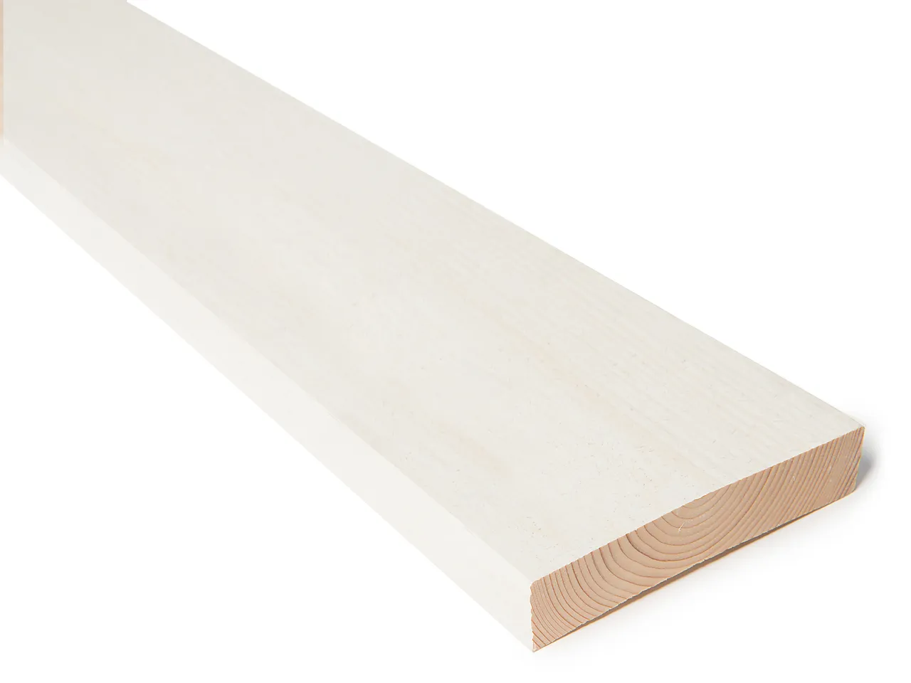 Kledning rektangulær 29x148 mm gran - grunnet hvit null - null - 3 - Miniatyr