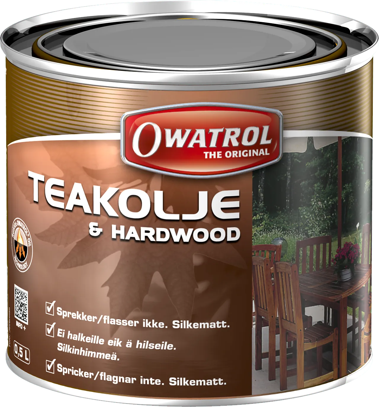 Teakolje 0,5 liter silkematt finish Teakolje 0,5 liter silkematt finish