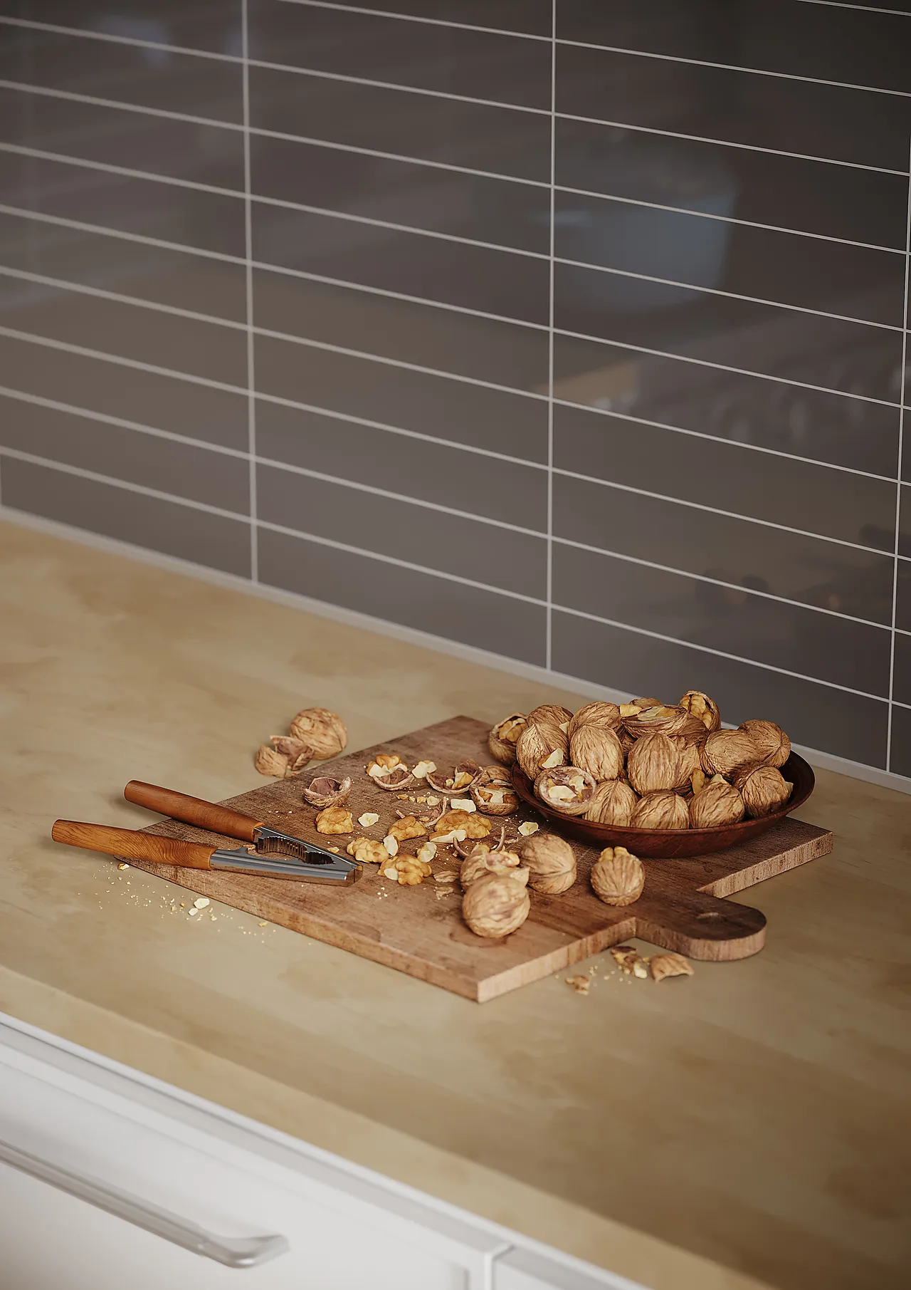 Kjøkkenplate 4054-K03 Milano Antrasite høyglans flis 11x620x580 mm Kjøkkenplate 4054-K03 Milano Antrasite høyglans flis 11x620x580 mm