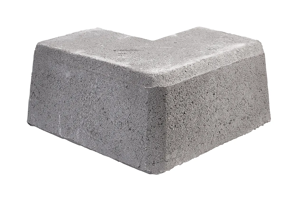 Støttemur mini grå hjørne 4 null - null - 3 - Miniatyr