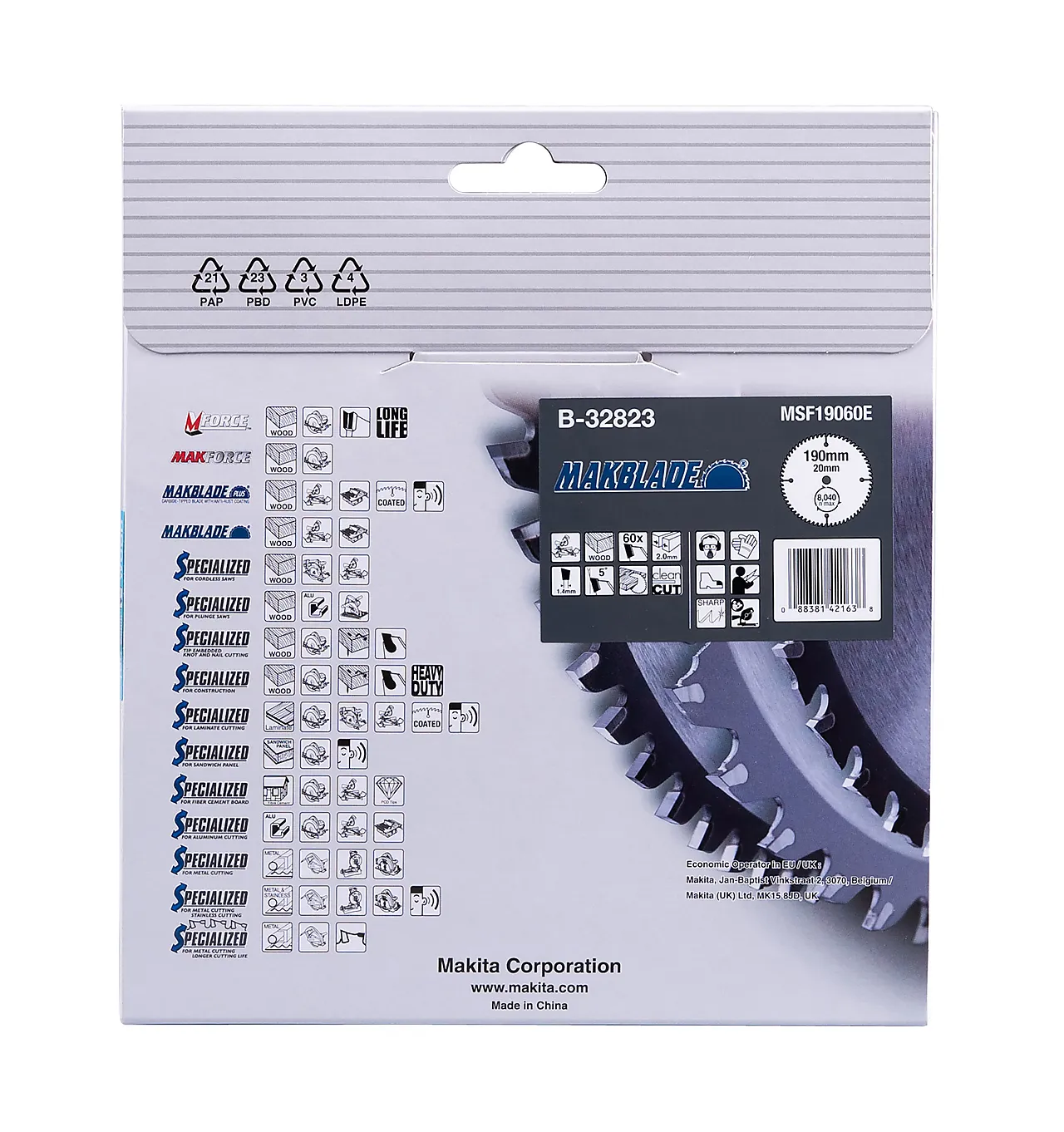 Sirkelsagblad for tre 190x20 mm 60 tenner null - null - 2 - Miniatyr
