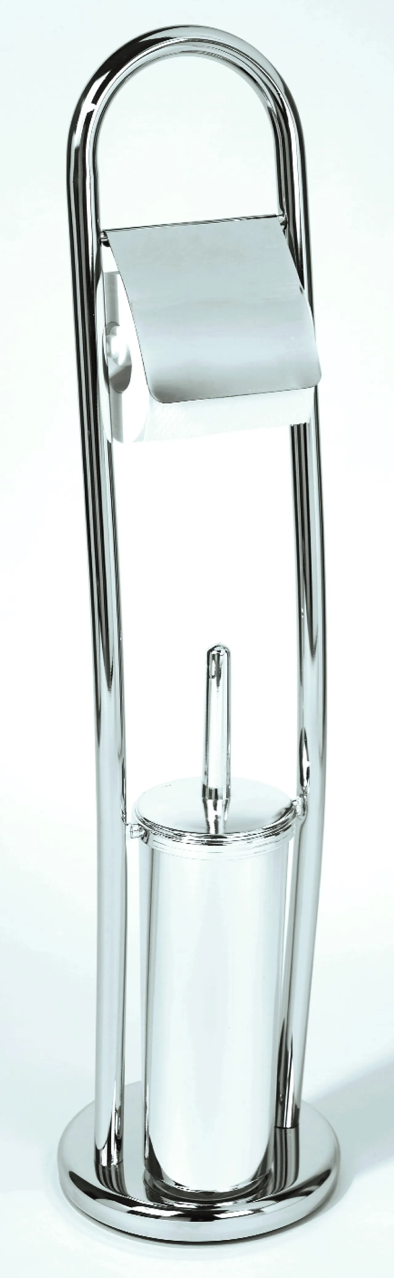 Toalettbørste gulv med rullholder krom Toalettbørste gulv med rullholder krom