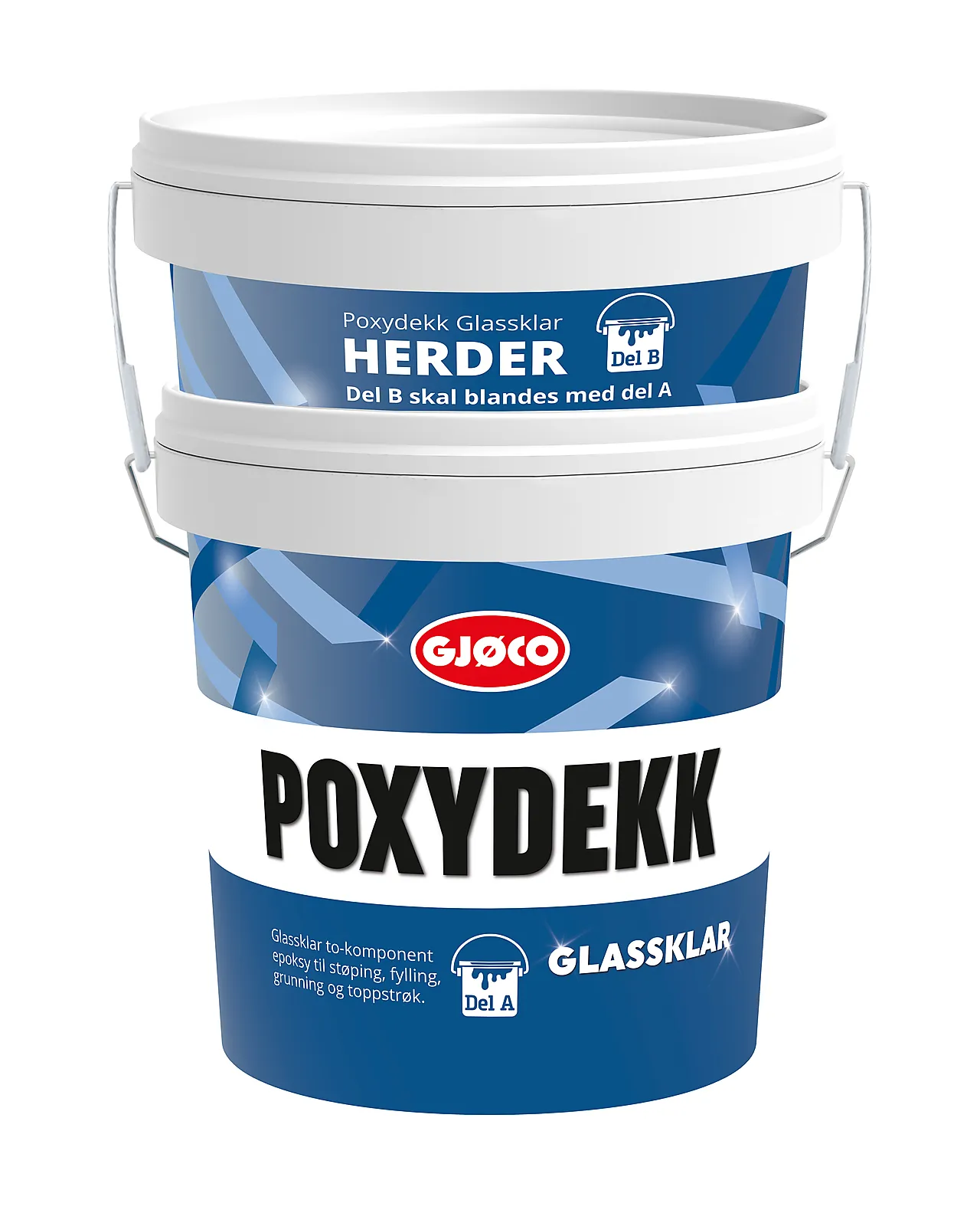 Poxydekk glassklar sett  3kg del a + del b