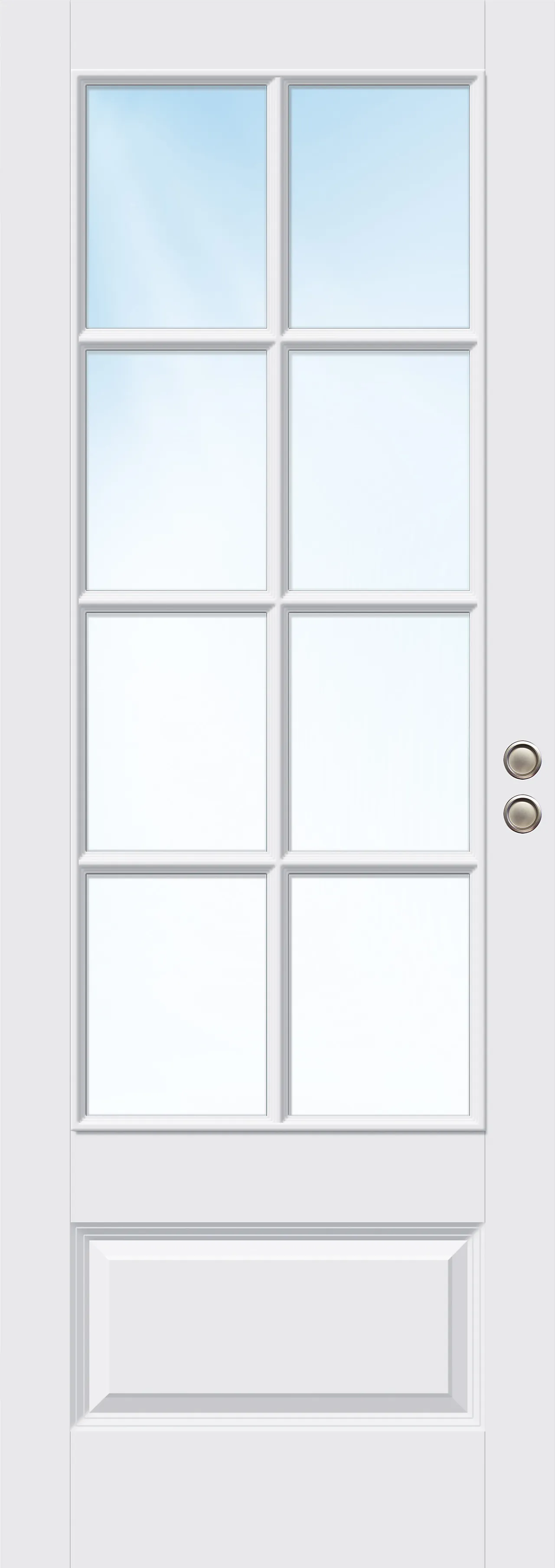 Skyvedør Ida helglass hvit 80x210 cm