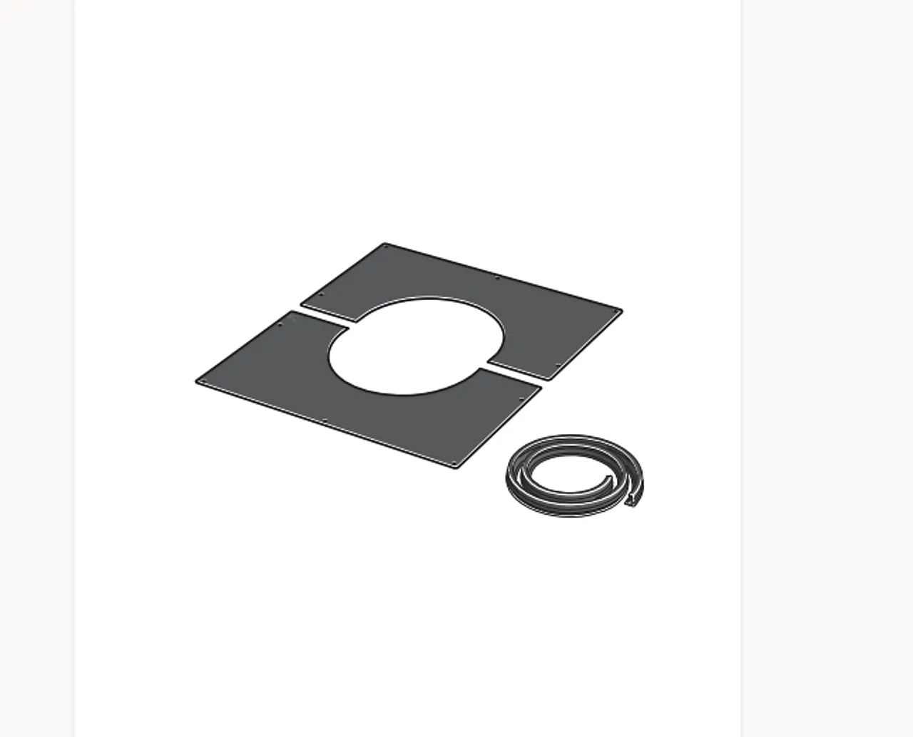 Dekkpl firk delt 230 25-36° svart