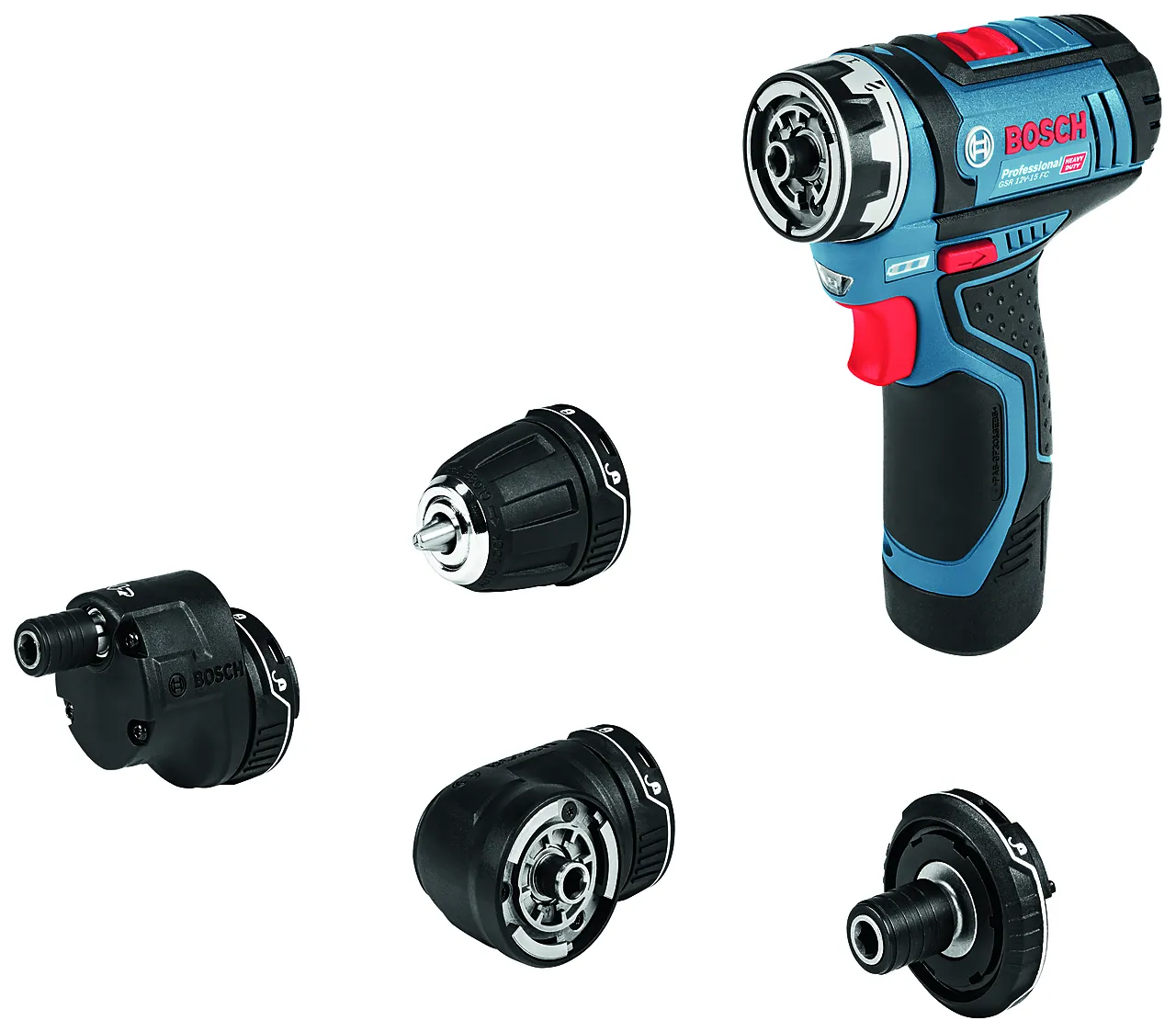 Drill GSR12V-15 FC 2x2,0Ah med forsatser i L-BOXX