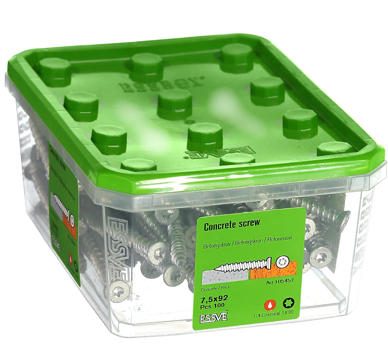 Betongskrue sh 7,5x92 cs a-100 corrseal senkhode tx30 Betongskrue sh 7,5x92 cs a-100 corrseal senkhode tx30