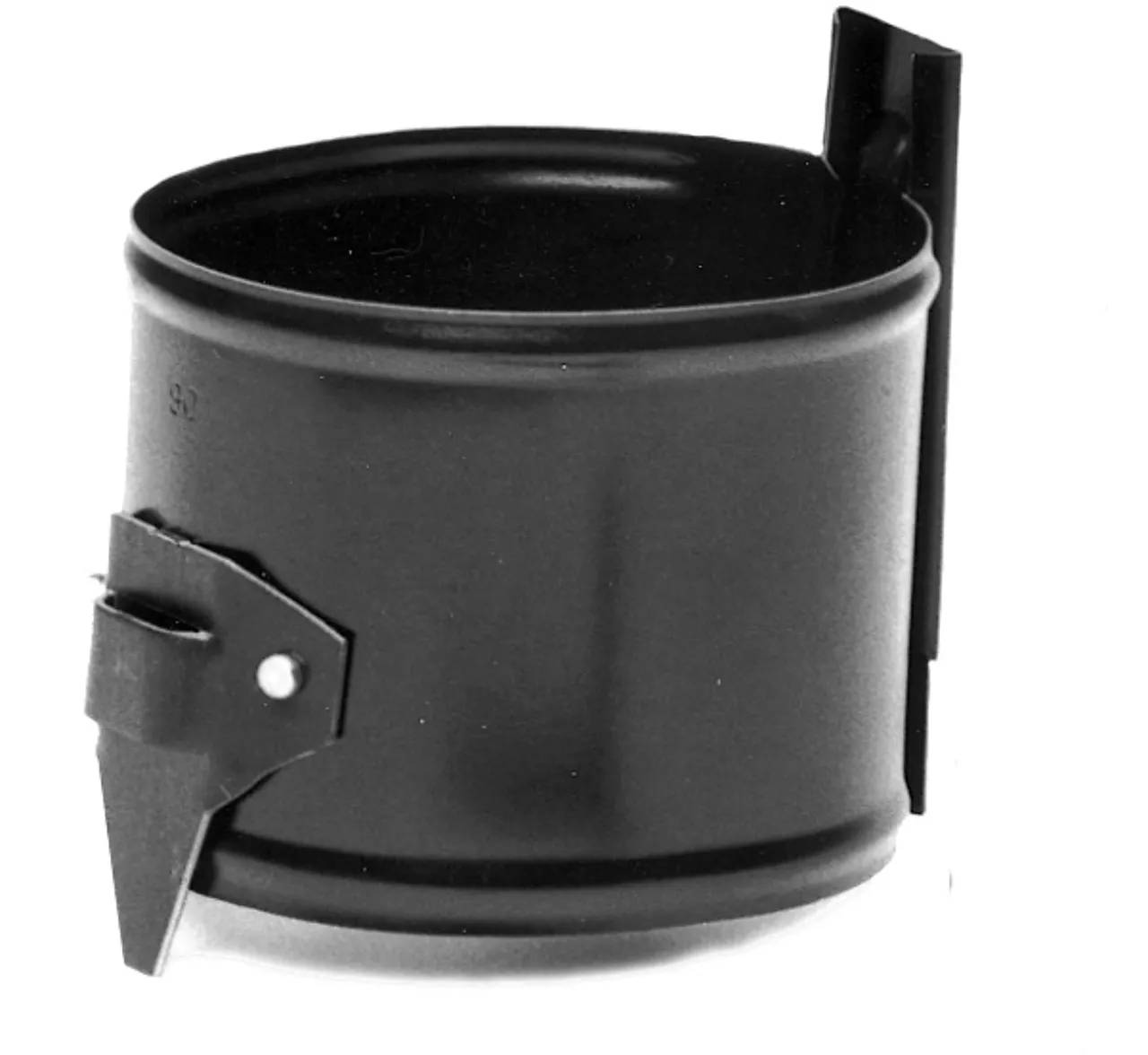 Rørklammer m/kile alu 90mm svart til mur og tre pl01 Rørklammer m/kile alu 90mm svart til mur og tre pl01