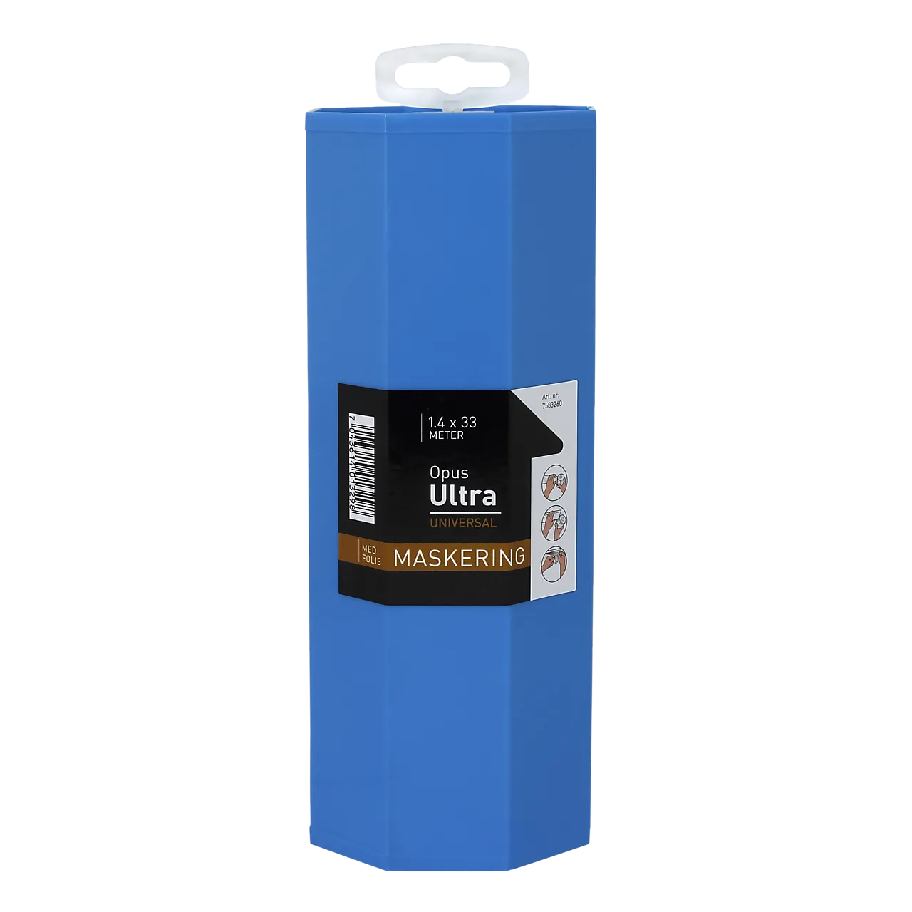 Maskeringsfolie 1,4 m x 33 mm med dispensor null - null - 2 - Miniatyr