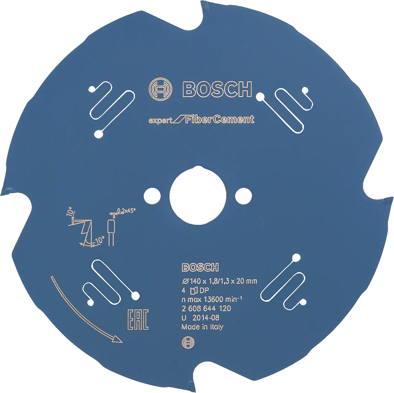 Sirkelsagbl exp fiber cem 140x20mm 4t