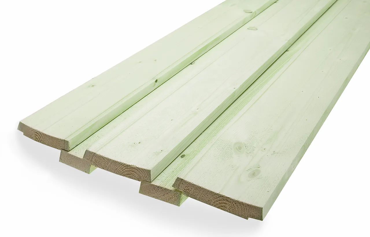 Hattepanel furu CU impregnert 19 x 138 mm null - null - 2 - Miniatyr