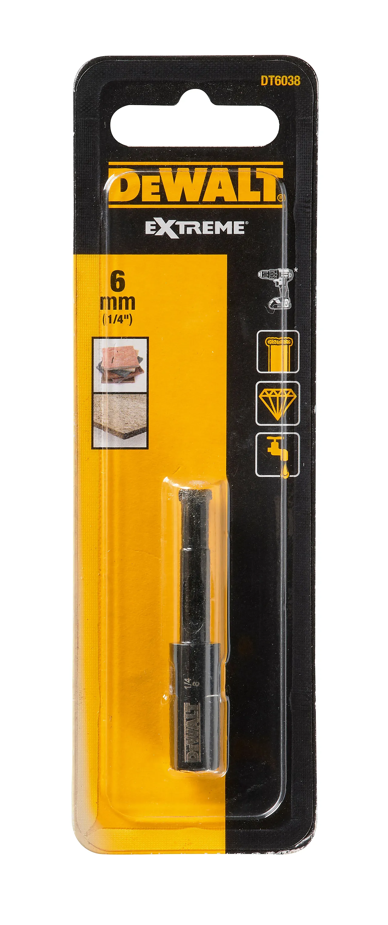 Bor fliser diamant 6mm dt6038 dw