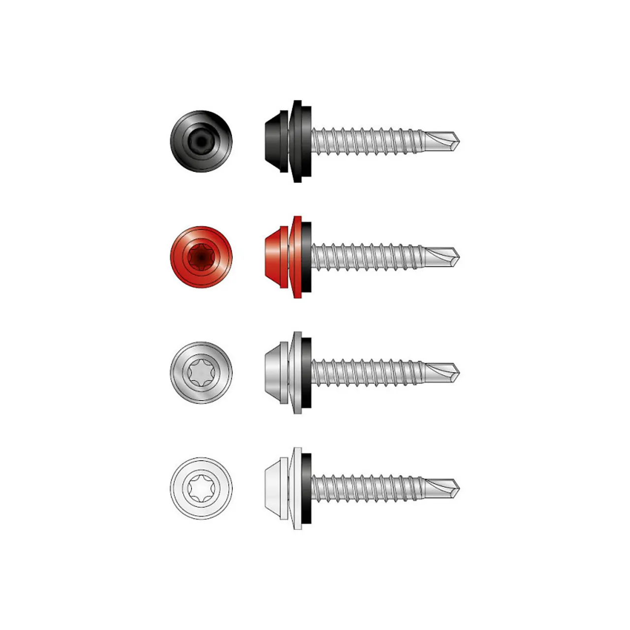 Vindskiskrue sort 4,2x25 rustfri 100 stk null - null - 3 - Miniatyr