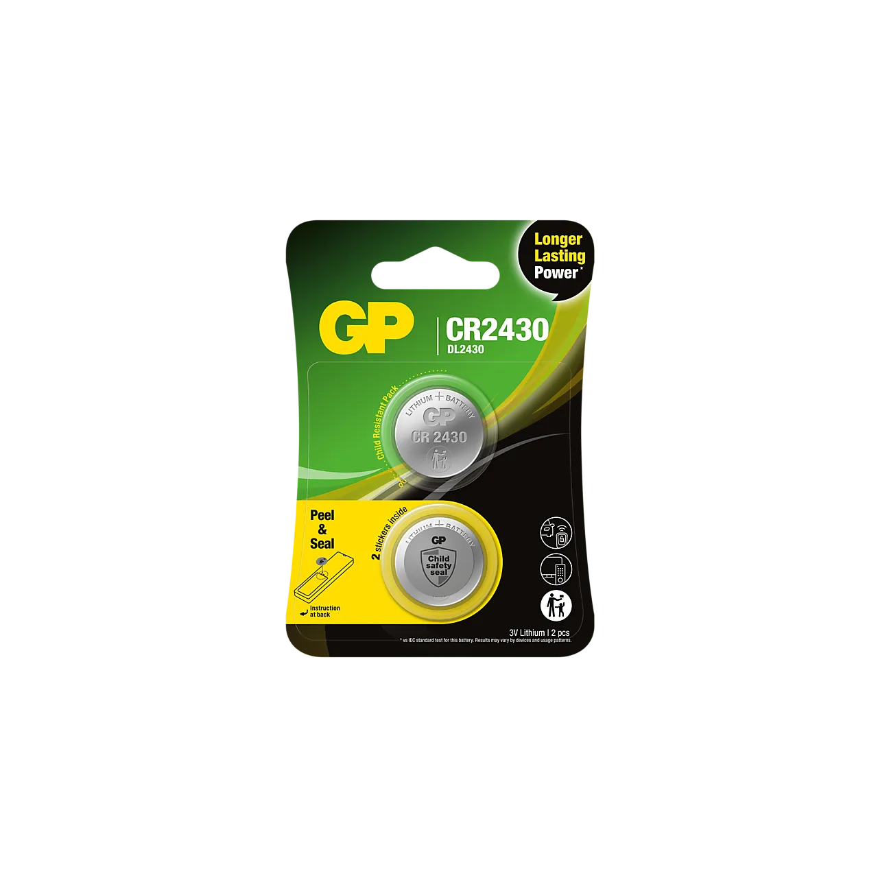 Batteri cr2430 safety seal 2-p Batteri cr2430 safety seal 2-p
