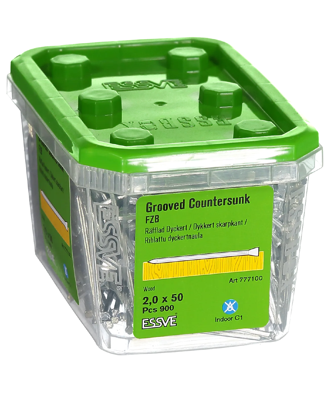 Dykkert skarpkant blankforsinket 2,0 x 50 mm 900 stk null - 50 - 2 - Miniatyr