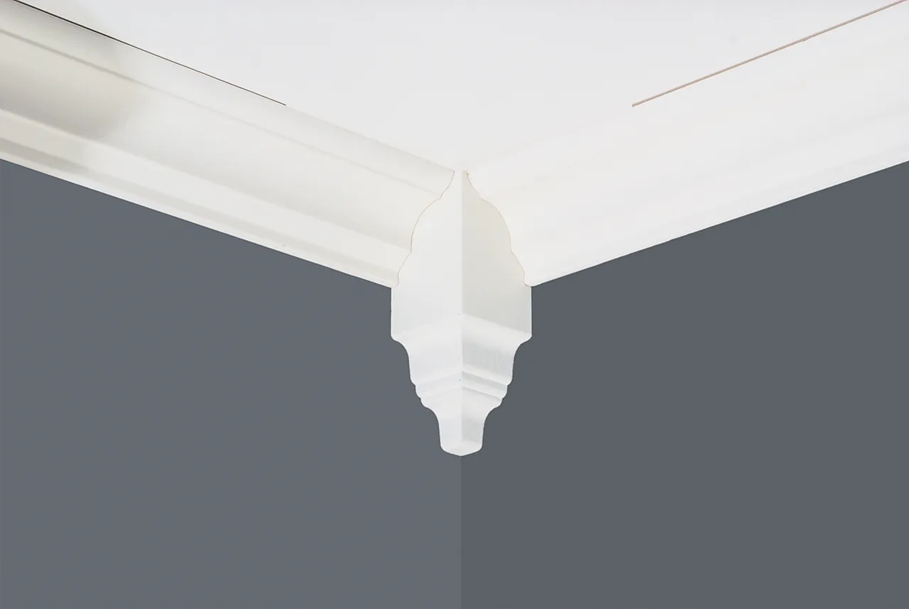 Takkloss utvendig 33x33x120 mm hvitmalt A4 stk null - null - 3 - Miniatyr