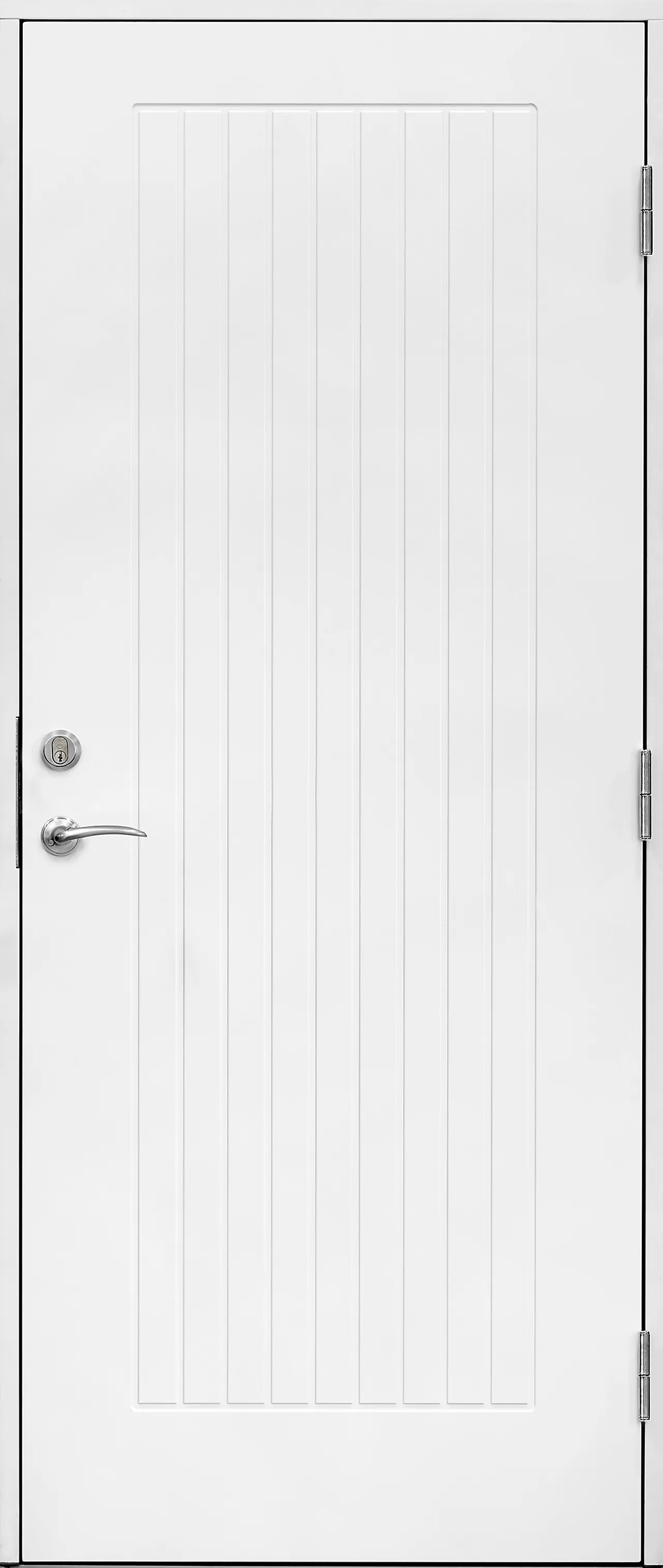 Ytterdør Saga 100x210 cm hvit venstre