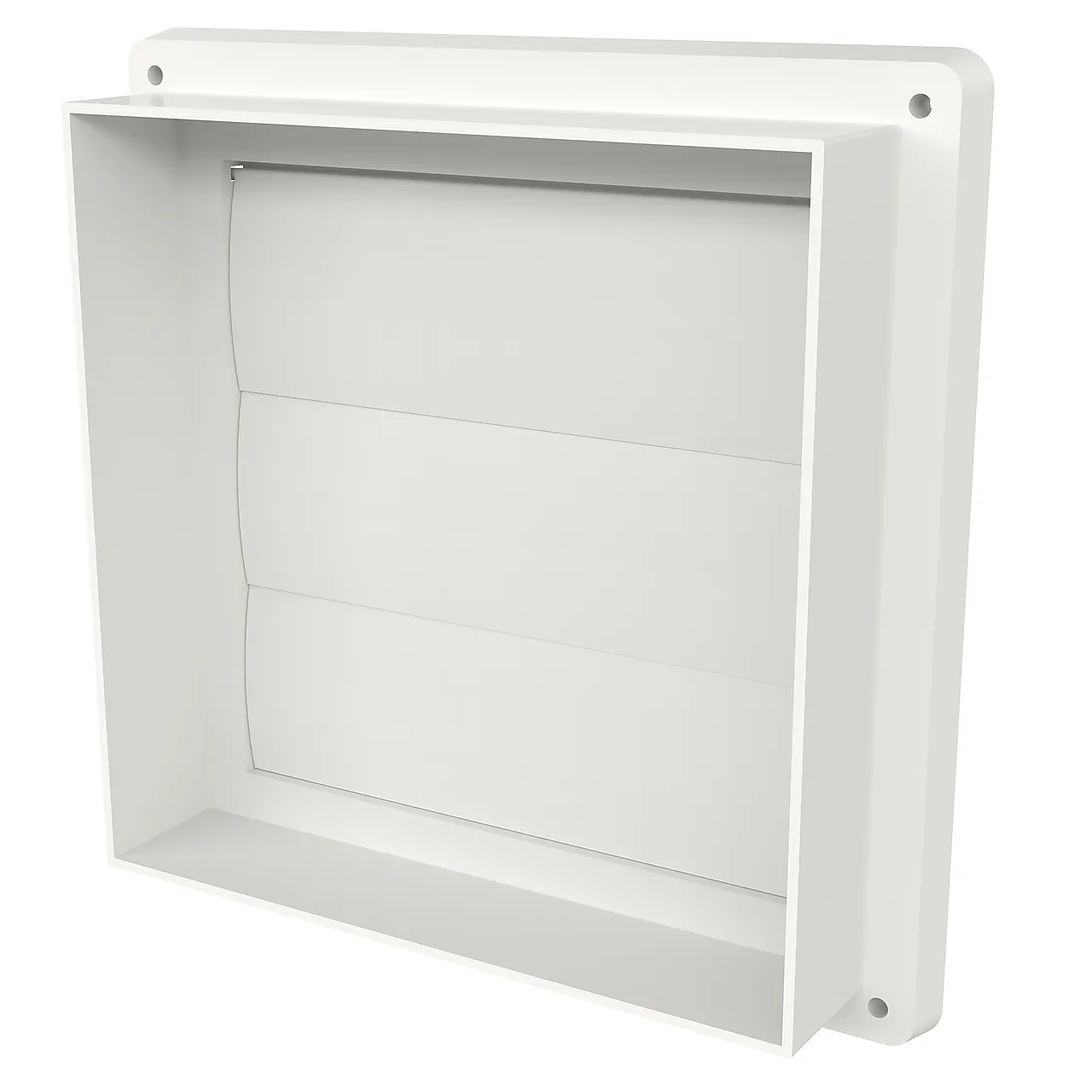 Lamellventil hvit plast 180x180 mm