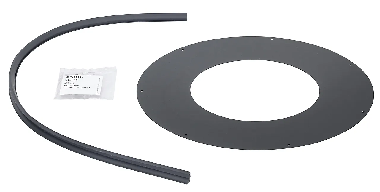 Dekkplate halvisolert rund svart